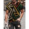 Mens Short Sleeve Crew Neck T-Shirt With Cartoon Digital Print Loose Fit Casual Wear