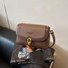 Niche design bag women's summer new simple fashion soft leather high sense retro shoulder small square bag