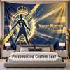 Custom Name Text Tapestry Cristiano Ronaldo Personalized Polyester Wall Tapestry For Bedroom And Room