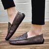 Lässige Herren-Slipper mit flachem Boden Retro Britischer minimalistischer Stil Business Büro Freizeit Party Bequeme Outdoor-Schuhe