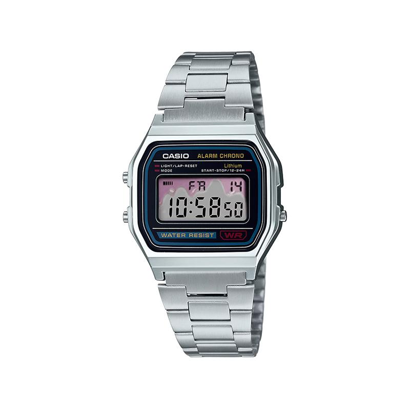 CASIO Customized watch modified series Quartz Steel Strap same style for men and women color dial A158WA-1