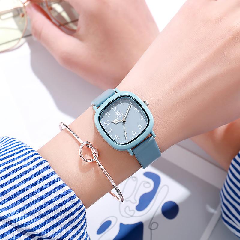 

Milk Tea Color Watch Style High Value Junior High School Students Exam With Female Mori Small Fresh Niche Design серый