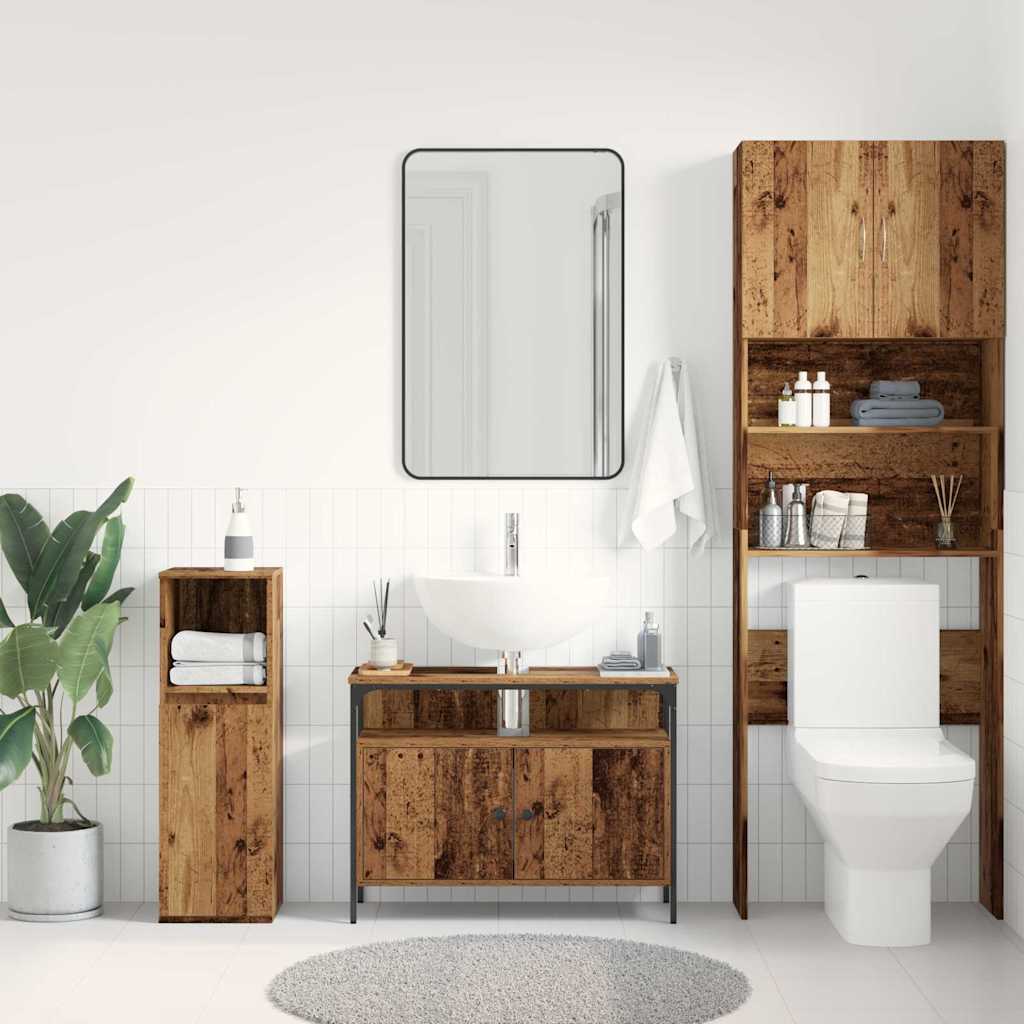 Washbasin Cabinet Reclaimed Wood Look 80 x 30 x 60 cm Engineered Wood