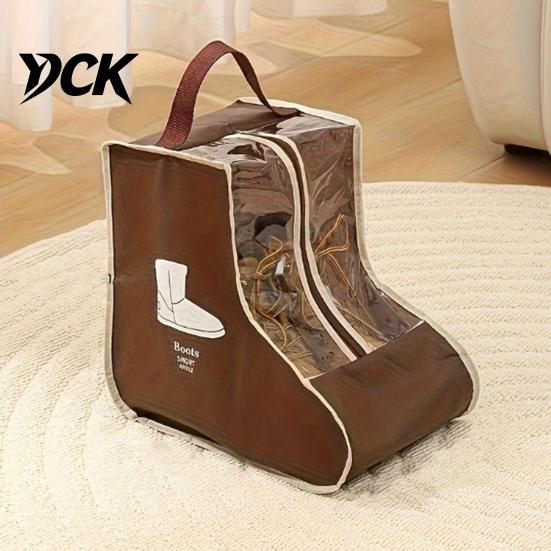 Tall Boot Organizer Boots Storage Bag with Zipper And Handle, Portable Transparent PVC Dust Reinforced Handle Case Proof Organizer, Dust-proof