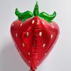 6-Pack of 4D Strawberry Balloons, 3 Each In Red and Rose Red, Strawberry Foil Balloons, Suitable for Birthday Parties, Theme Parties,