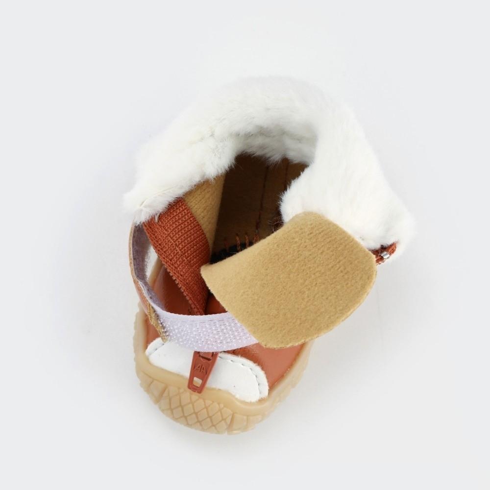 4 Stück/Set Verdicken Hundeschnee Stiefel Verstellbare Haustier Rutschfeste Schuhe Pfotenschutz Warm halten