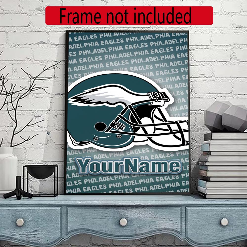 Philadelphia Eagles Personalized Name Diamond Paintings Mosaic Wall Round Diamond Art Painting Kits Embroidery Crystal Accessories Frameless