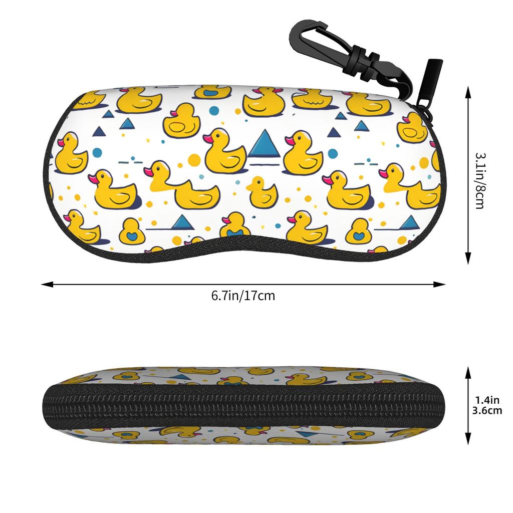 cute cartoon yellow duck Glasses Case Gifts For Girl Boy Zipper Glasses Storage Box Protector Eyewear Container
