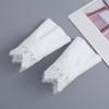 Embroidery Flower Wrist Cuffs Arm Sleeves Ruffled Design Multiuse Armwear Decorative Sleeves For Office Casual Outfit