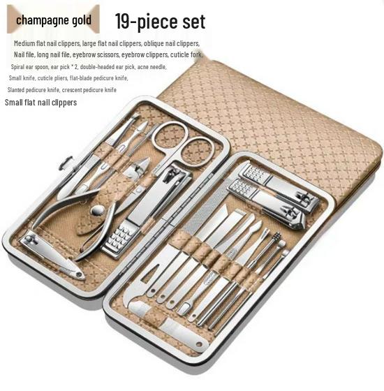 24-Piece Stainless Steel Nail Clipper & Manicure Set