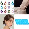 Portable Silicone Mold DIY Christmas Earrings Casting Molds Tear Drop Shapes Jewelry Making Moulds for DIY Lovers