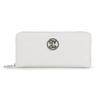 Jada Round Zip Long Wallet Circle Metal White FREE GY-W301 GY-W301
