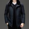 Winter business cotton-padded jacket piled and thickened medium and old lapel collar cotton-padded jacket