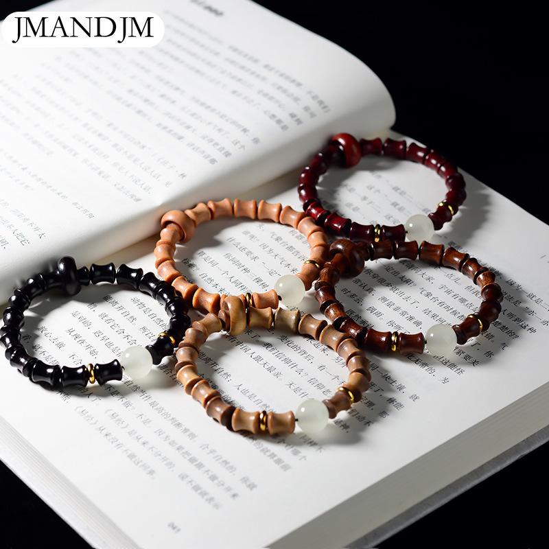 Zielony sandałowiec bambusowy pierścień do biegania Eternal Night Luminous Bransoletka damska Czerwony sandałowiec Krwawy sandałowiec Barbie Mała bransoletka