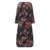 Women Vintage Casual Floral Printed Loose Dress Kaftan Long Maxi Shirt With Timeless Design