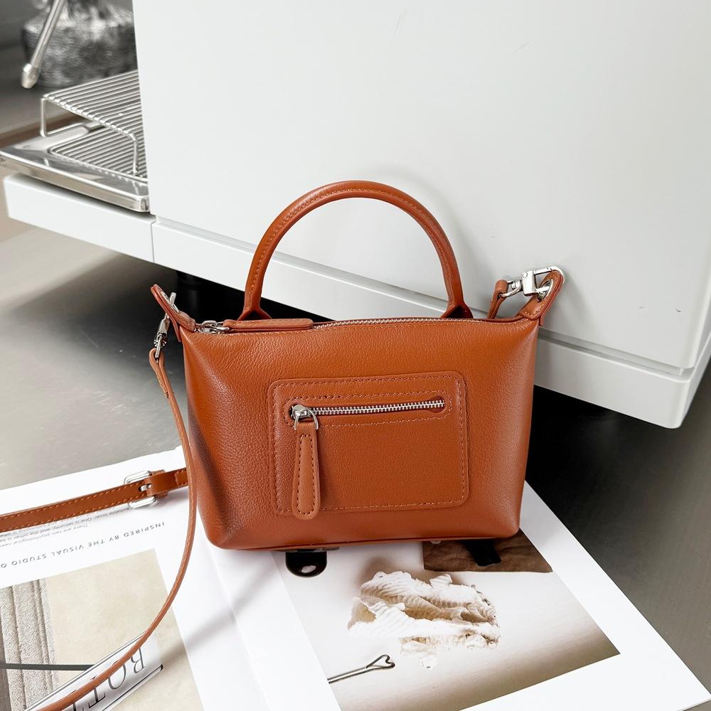 Factory Hit Natural Falling Cowhide Handbag Single-shoulder Cross-body Bag Casual All-matching Genuine Leather Women s 20x6.5x14cm