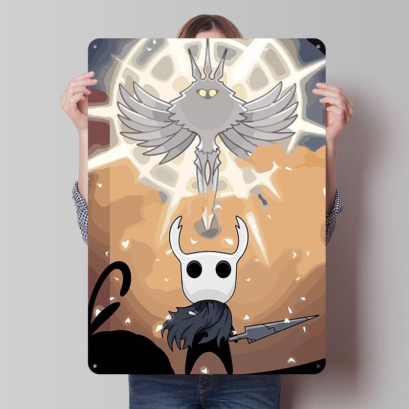 Hollow Knight Poster Customized Vintage Metal Signs Wall Art Retro Tin Plaque for Coffee Bar Accessories Home Decor Man Cave