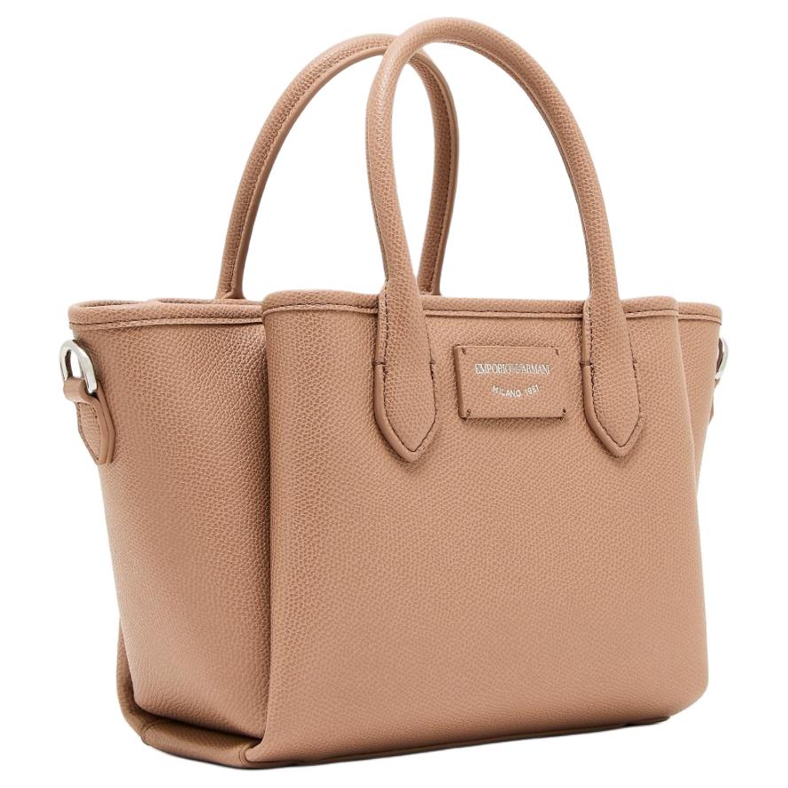 Emporio Armani Logo Detail Patch Tote Bag Women Tote Bags Brown EW002328AF17799M1188