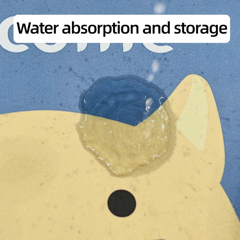 Autumn Fallen Diatomaceous Earth Bathroom Mat, Quick Drying Bath Mat, Thin Stone Drying Mat, Suitable for Kitchen Countertops, S