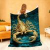 Golden Scorpion Blanket Soft Throw Blanket for Home Bedroom Bed Sofa Picnic Travel Office Rest Cover Blanket Gift