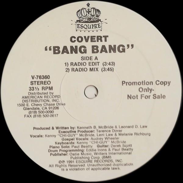 12inch Record COVERT - Bang Bang V76360 Esquire Records 1991 US Soul/Funk Used