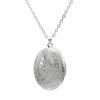 A romantic vintage oval carved photo frame pendant necklace openable photo box necklace suitable for women men wedding jewelry