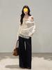 Wild Berry Lace Patchwork Camisole & Slimming Long-Sleeve T-Shirt Set - 2025 Autumn Collection