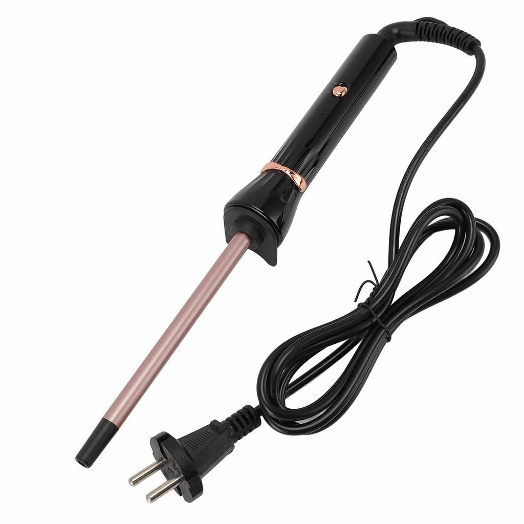 9mm Skinny Curling Iron Fast Heating Negative Ion Ceramic Coating Anti Scald Portable Small Barrel Curling Iron EU Plug