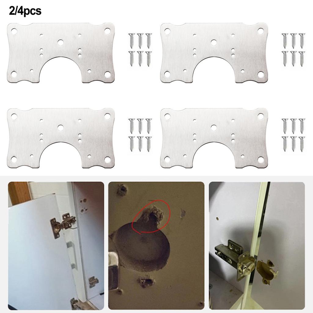 Silberne Scharnier-Reparaturplatte aus Edelstahl, dick, 1 mm, 90 x 50 mm