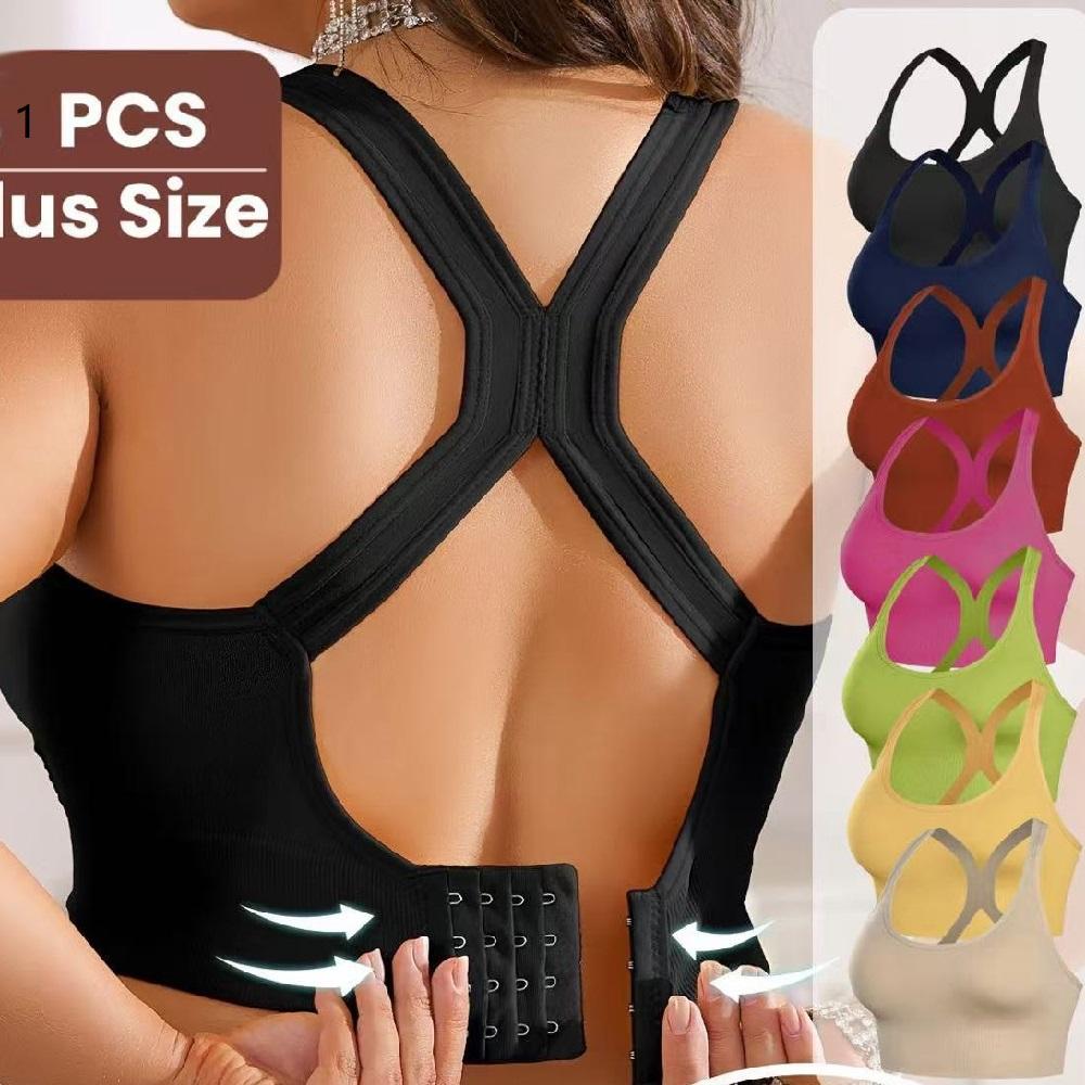 Sport-BHs für Damen Push-up Stoßdämpfend Lauf-BH Große Größen Tank-Stil Bügelfreie BHs Para Mujer Bralette