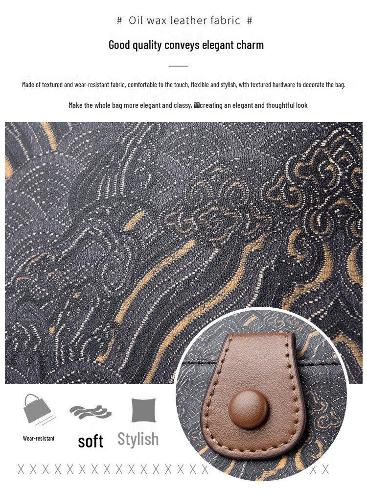 Autumn Chinese Style Printed Crossbody Bag – Women's Versatile Niche Design Phone Bag