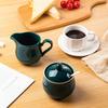 Set Zuccheriera e Lattiera in Ceramica Brocca, Regalo, Porta Zucchero Lattiera Ciotola con Coperchio