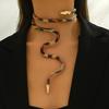 Snake Creative Jewelry Personalized Iron Flexible Twisted Jewelry Bendable Snake Head Pendants Girl Women's Necklace