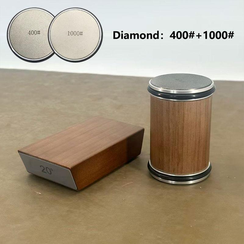 Rolling Knife Sharpener Magnetic Knife Holder Diamond Sharpening Stone Kit with 15 and 20 Degrees Angle Roller Kitchen Accessory