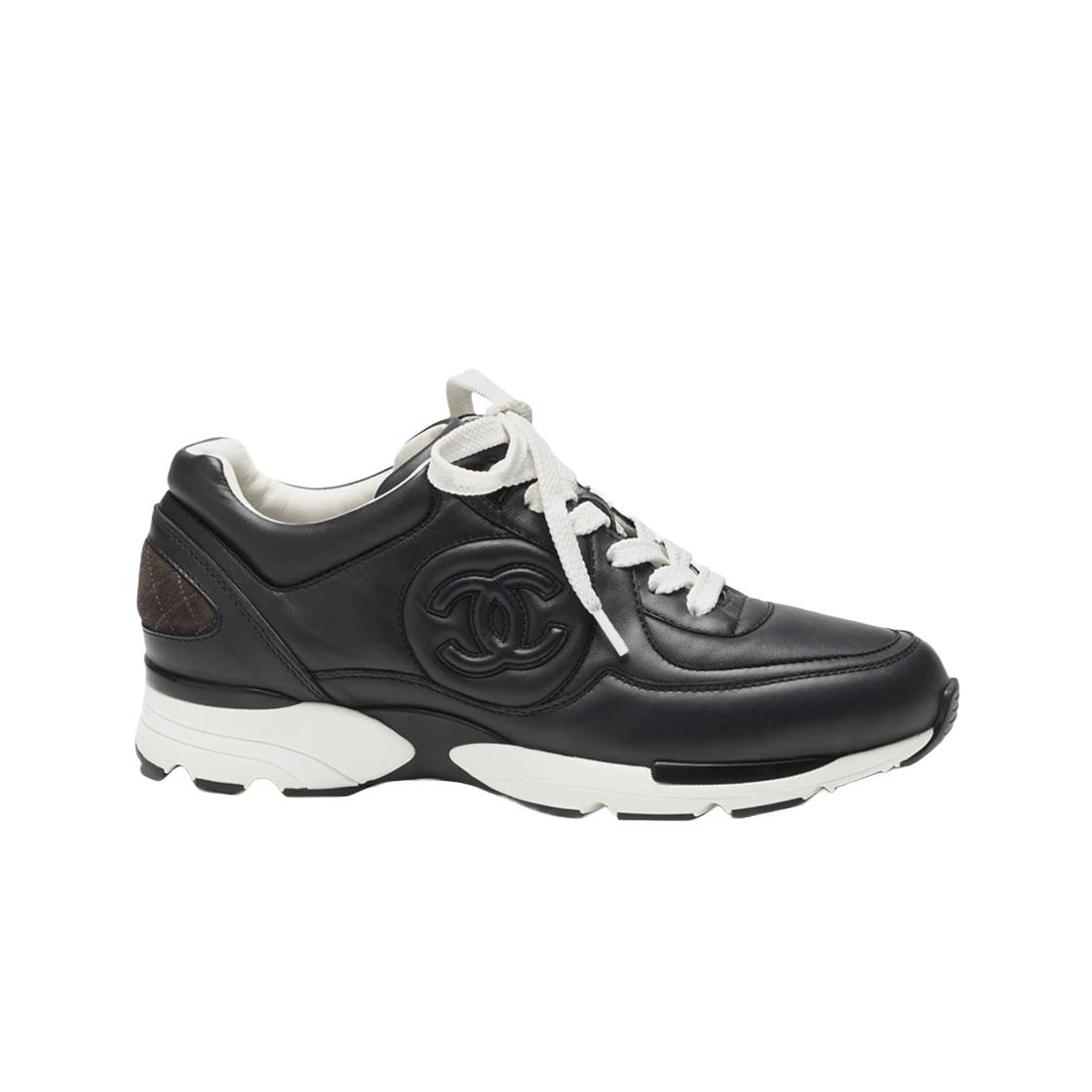 

(w) Chanel Sneakers Calfskin & Dark Gray 37.5W