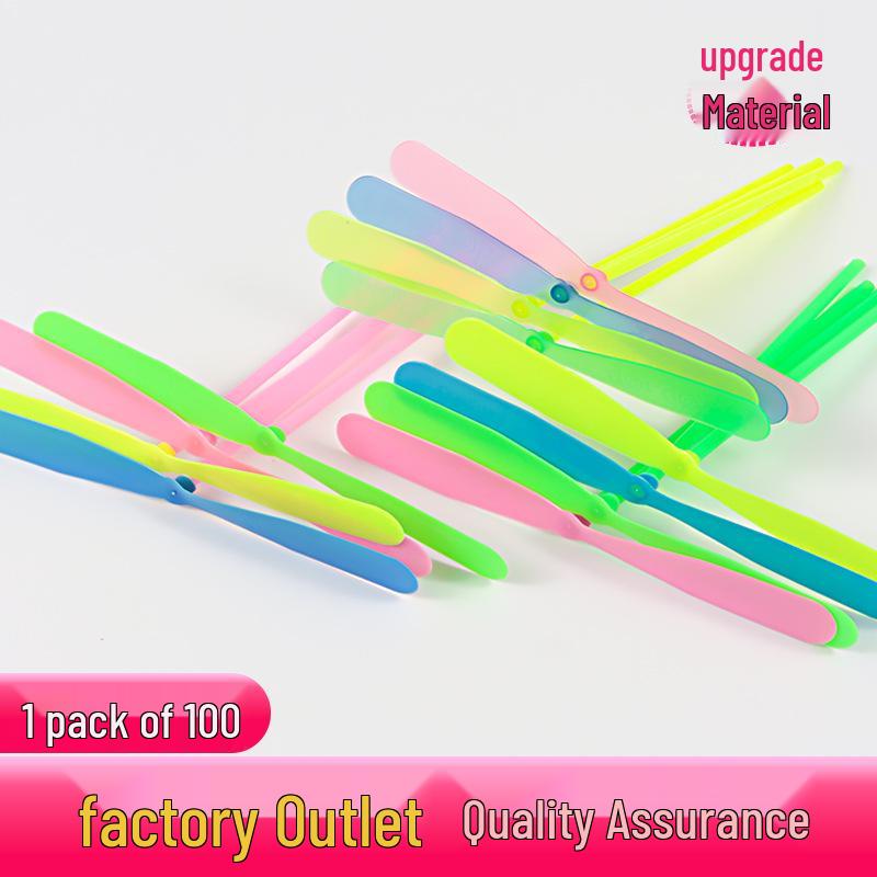 Colorful Hand-Made Bamboo Double-Wing Dragonfly Toy – Nostalgic Outdoor Gift for Kids