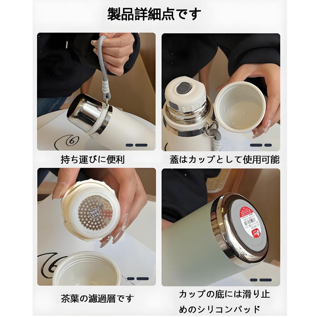 IOLOYU Heat-Resistant, High-Quality Stainless Steel Water Bottle, 600ml Thermos, Insulated Water Bottle, Stainless Steel Mug, 800ml Stainless Steel