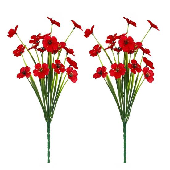 Artificial Flowers Adjustable Height Fade-Resistant Handmade Realistic Silk Petals No Watering Sunlight Floral Display Arrangement