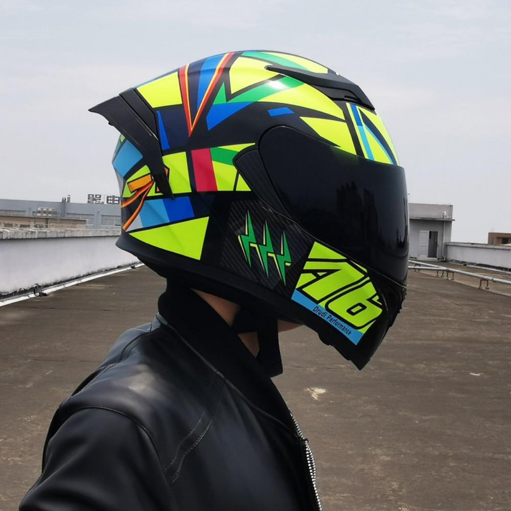 Jiekai Electric Motorcycle Helmet Men's and Women's Full Helmets Double Lenses Full Overlay Street Car Bluetooth Universal In All Seasons