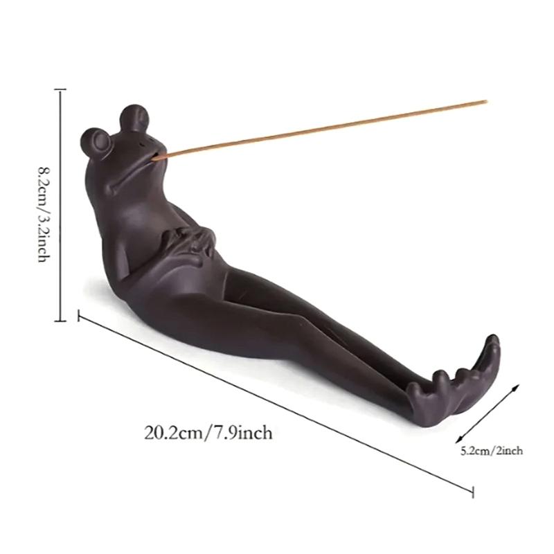 Frog Palm Incense Stick Holder Ceramic Insence Burner Ash Catcher For Aromatherapy/Yoga/Meditation/Home Living Room OfficeDecor 7