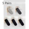 5 Pairs of  Women's Summer Thin Bow Mesh with A Shallow Mouth and Invisible Breathable Boat Socks