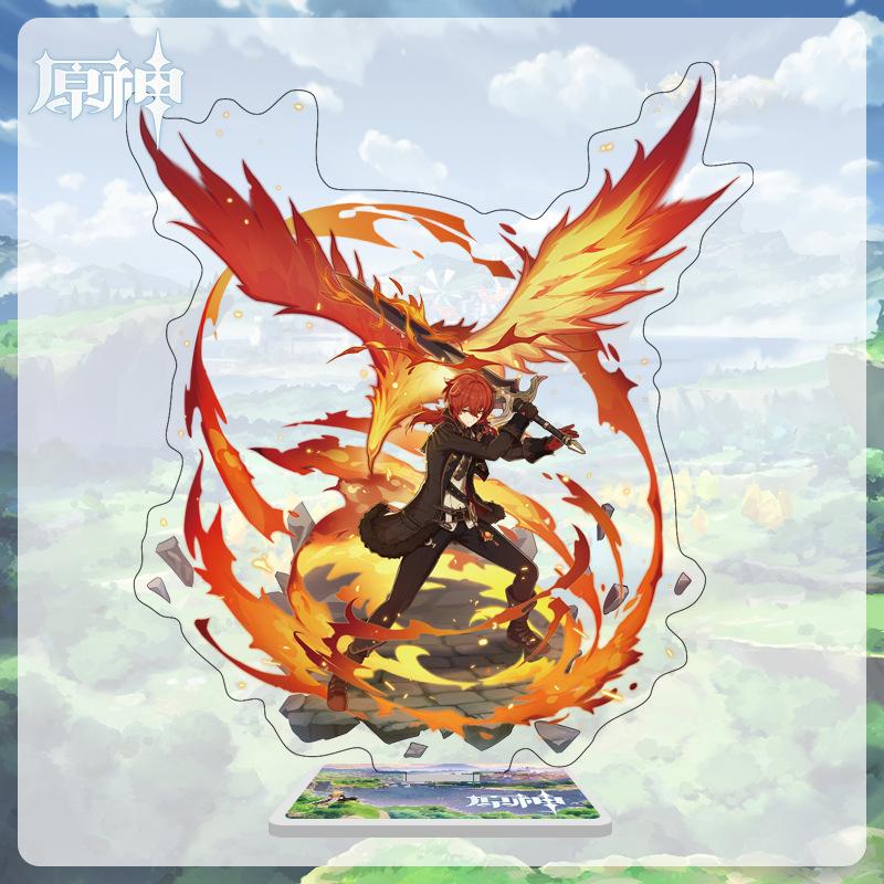 16cm Height  Acrylic Large Stand-up Display Featuring Characters From Mondstadt, Liyue, and Inazuma In Genshin Impact