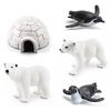 Realistic Arctic Animal Figurine Set With Polar Bear And Penguin For Desk Decoration