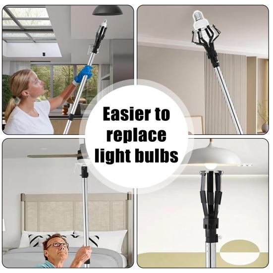 Light Bulb Changer with Suction Cup Kit Easy To Operate High Reach Light Bulb Changer with Pole Light Bulb Removal Tool