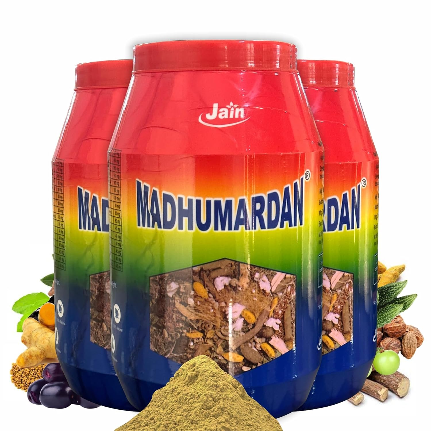 JAIN Madhumardan Powder 300g X Pack of 3 Natural Ayurvedic Herbal Supplement for Healthy Living