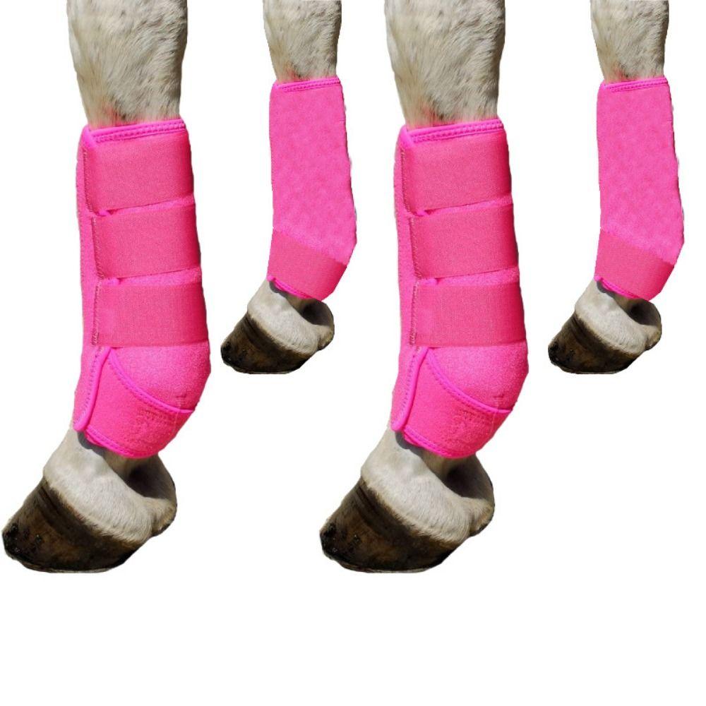 Set da 4 pezzi Stivali Sportivi Colorati per Cavalli Set Resistente Traspirante Fasce per Zampe di Cavallo Facili da Indossare Comodi Protezione per Zampe Anteriori Posteriori