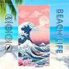 Towel Textile Bathrobe Beach Quick-Drying Ocean Lightweight Waves Portable Camping Swim Cartoon Pool Travel