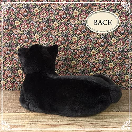 Ninian & Kino Lying-Down Kitty Black Cat (Adult Cat) - Approx. 63cm In Length - Realistic Plush Toy Cat - Looks Just Like the Real Thing
