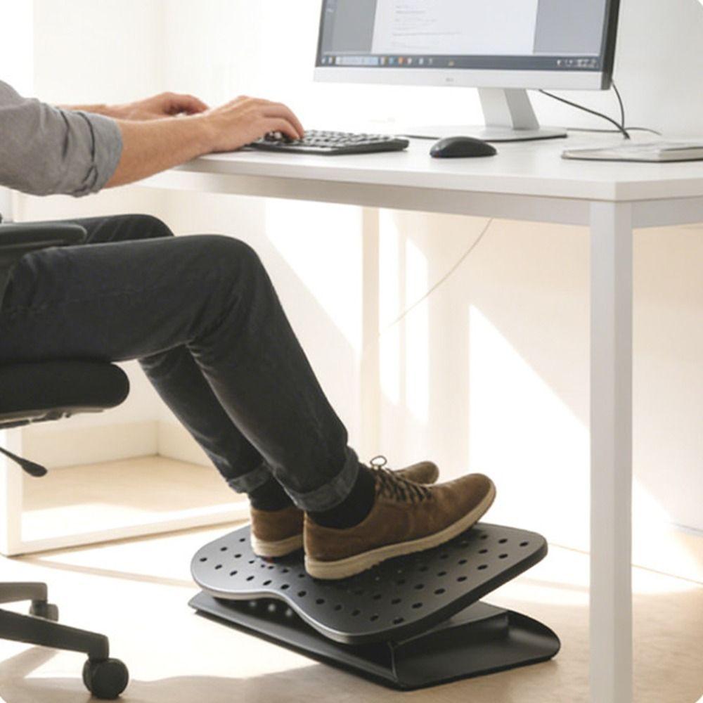 Stabile Ergonomische Fußstütze unter dem Schreibtisch Rutschfester Boden 6-stufig verstellbarer Fußhocker Atmungsaktiv Bequemer Fußhocker für Home Office