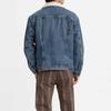 Levis Verwaschener Kragen Einreihige Lässige Jeansjacke Herren Jacken Blau 16365-0162